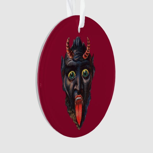 Krampus Ronde Kerst Ornament (voorkant)