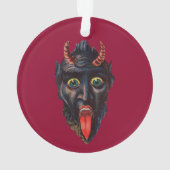 Krampus Ronde Kerst Ornament (achterkant)
