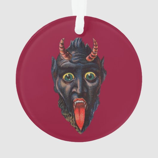 Krampus Ronde Kerst Ornament (achterkant)