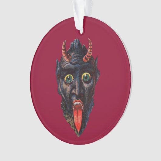 Krampus Ronde Kerst Ornament (voorkant)