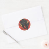 Krampus Ronde Sticker (Envelop)