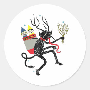 Krampus Ronde Sticker