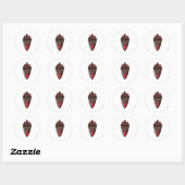 krampus ronde sticker (Vel)