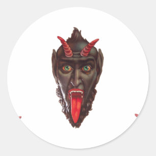 krampus ronde sticker