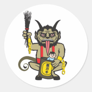 Krampus Ronde Sticker