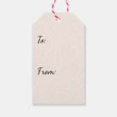 Krampus Scaring Girls  feestdag kerst Cadeaulabel (Achterkant)