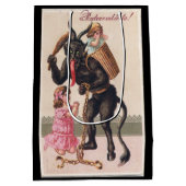 Krampus Scaring Girls  feestdag kerst Medium Cadeauzakje (Achterkant)