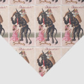 Krampus Scaring Girls  feestdag kerst Tissuepapier (Detail)