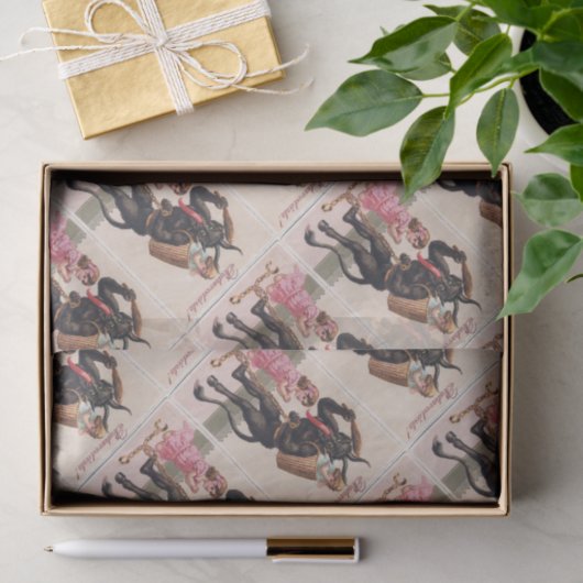 Krampus Scaring Girls  feestdag kerst Tissuepapier (Geschenk)