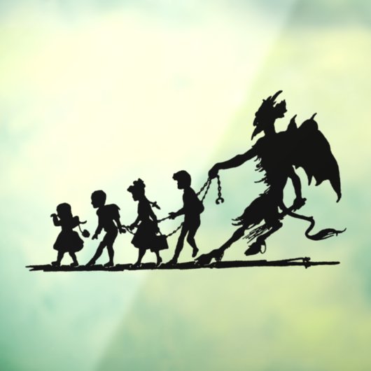  Krampus Silhouette-kerstvensterkoeling Raamsticker (Vel 3)