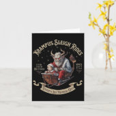 Krampus slee-ritten  kaart (Gele Bloem)