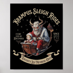 Krampus Sleigh Rides Poster