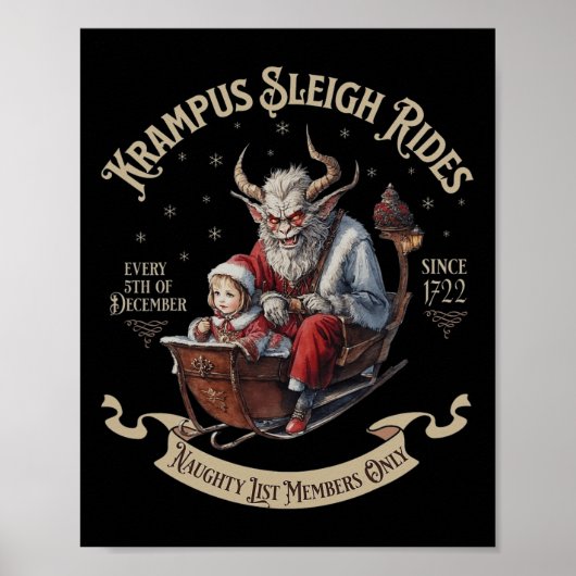 Krampus Sleigh Rides Poster (Voorkant)