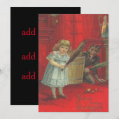 Krampus speelt met meisje (Voorkant / Achterkant)