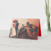 Krampus Stalking Couple Hell Chain Feestdagen Kaart (Voorkant)