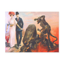 Krampus stalkt volwassen stel