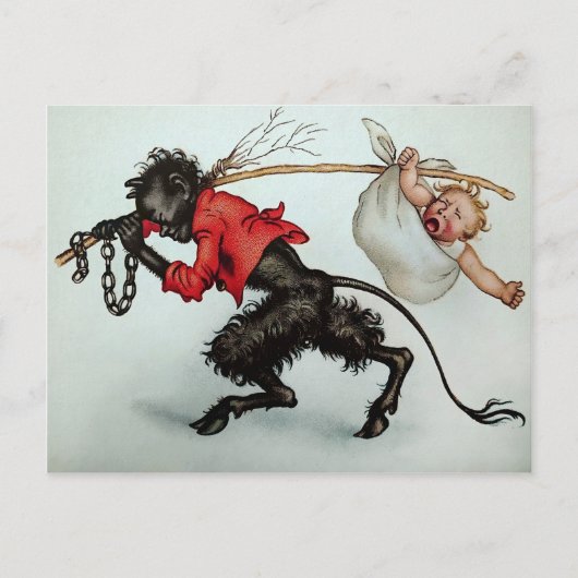  Krampus Stealing a Baby Briefkaart (Voorkant)