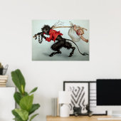  Krampus Stealing a Baby Poster (Thuiskantoor)
