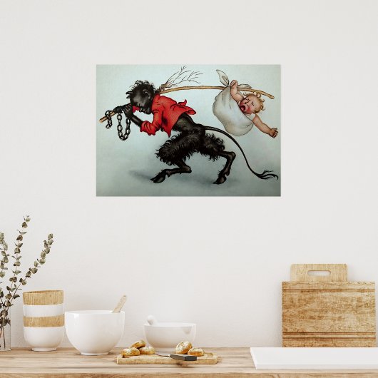  Krampus Stealing a Baby Poster (Keuken)