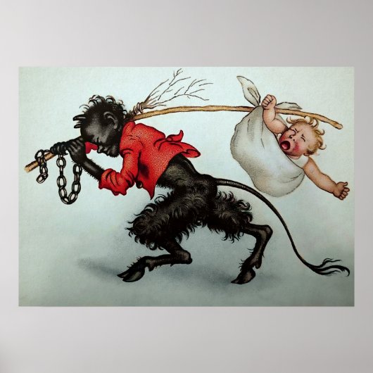  Krampus Stealing a Baby Poster (Voorkant)