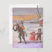 Krampus Stealing Toys & Children Briefkaart (Voorkant / Achterkant)