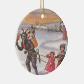 Krampus Stealing Toys & Children Keramisch Ornament (Rechts)