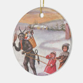 Krampus Stealing Toys & Children Keramisch Ornament (Links)