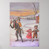 Krampus Stealing Toys & Children Poster (Voorkant)