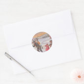 Krampus Stealing Toys & Children Ronde Sticker (Envelop)