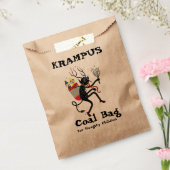 Krampus steenkool slecht voor stoute kinderen bedankzakje (Gezegeld)