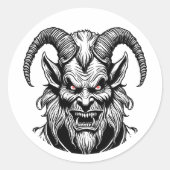 Krampus Sticker Red Eyes (Voorkant)