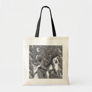 KRAMPUS & STOUTE KINDEREN, GRIEZELIG KERSTVERHAAL TOTE BAG