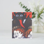 Krampus straft kinderen briefkaart (Staand voorkant)