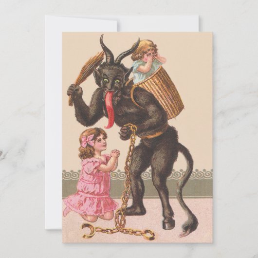 Krampus straft kinderen met schakelketting (Voorkant)