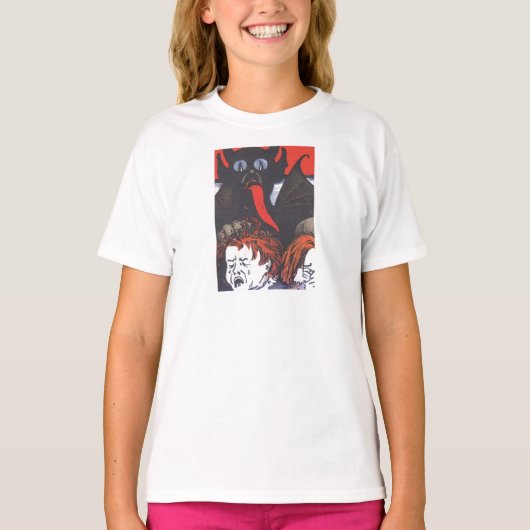 Krampus straft kinderen t-shirt (Voorkant)