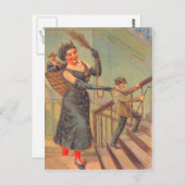 Krampus straft slecht Man Briefkaart (Voorkant / Achterkant)