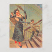 Krampus straft slecht Man Briefkaart (Voorkant)