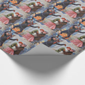 Krampus straft slechte volwassenen cadeaupapier (Hoek)