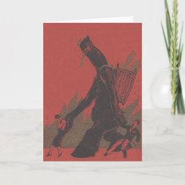 Krampus straft slechte volwassenen feestdagen kaart