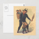 Krampus straft stout kind briefkaart (Voorkant / Achterkant)