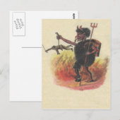 Krampus straft volwassene briefkaart (Voorkant / Achterkant)