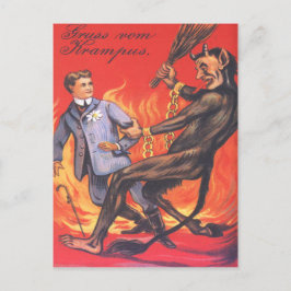 Krampus straft volwassene briefkaart