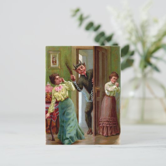 Krampus Surprise Briefkaart (Staand voorkant)