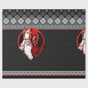Krampus Sweater Wrapping Paper Cadeaupapier