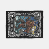 Krampus Tarot Card Design Christmas Season Evil Pa Fleece Deken (Voorkant (Horizontaal))