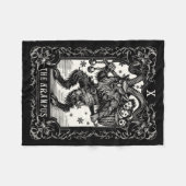 Krampus Tarot Card Design Christmas Season Evil Pa Fleece Deken (Voorkant (Horizontaal))