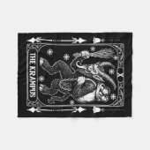Krampus Tarot Card Design Christmas Season Evil Pa Fleece Deken (Voorkant (Horizontaal))