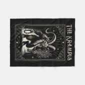 Krampus Tarot Card Design Christmas Season Evil Pa Fleece Deken (Voorkant (Horizontaal))