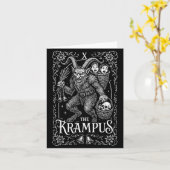 Krampus Tarot Card Design Christmas Season Evil Pa Kaart (Gele Bloem)