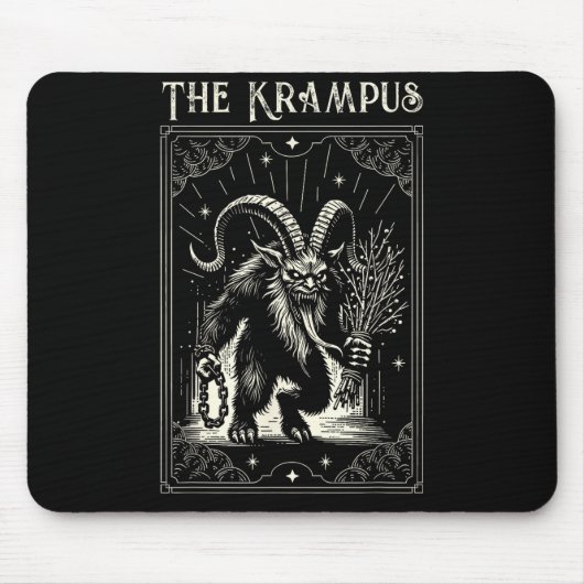 Krampus Tarot Card Design Christmas Season Evil Pa Muismat (Voorkant)
